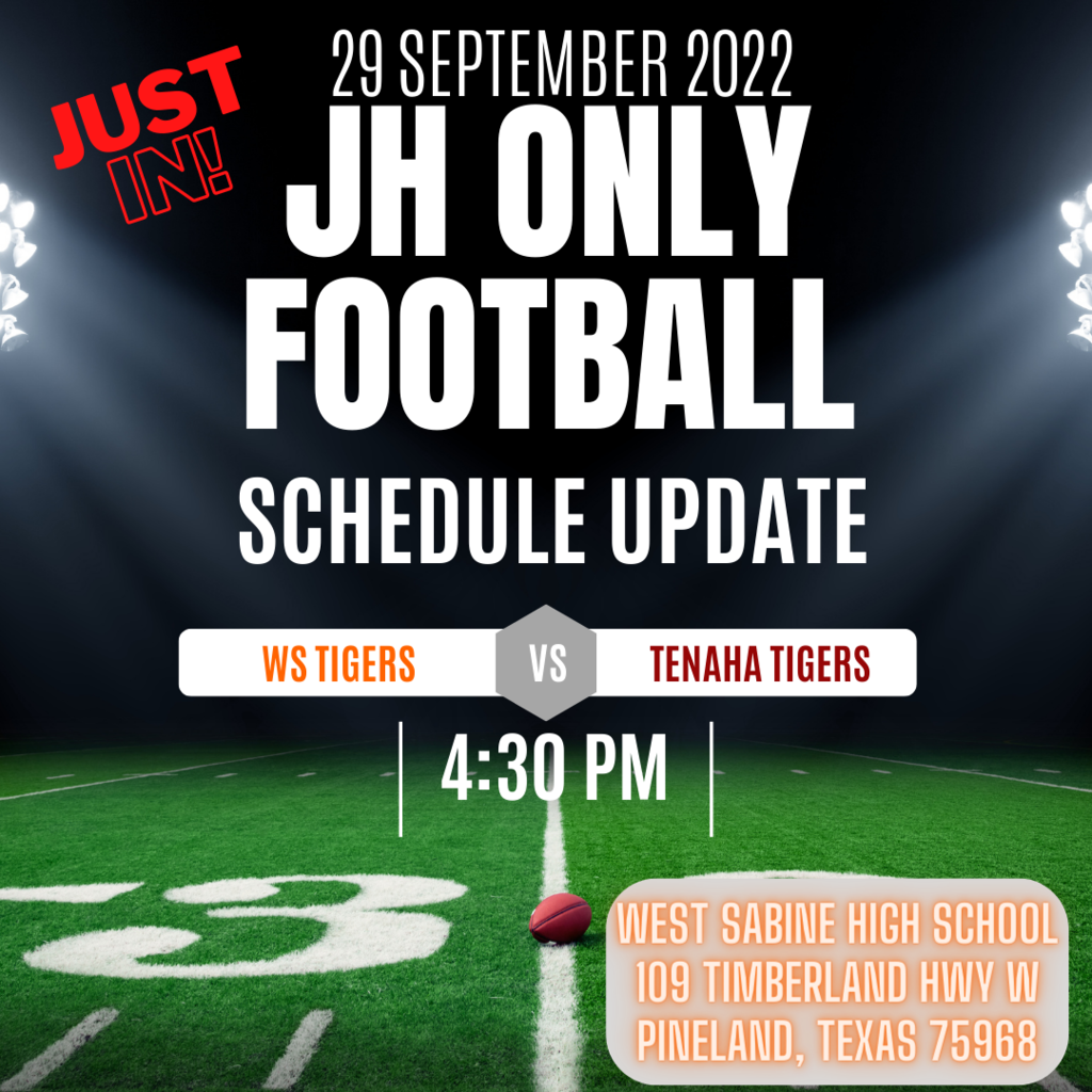 JH Football Schedule Update